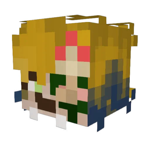 fantasytoadstool Minecraft avatar head, 3D render