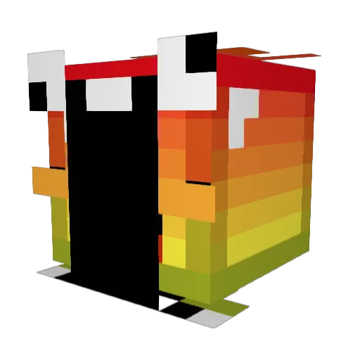 fantasywolfpack Minecraft avatar head, 3D render