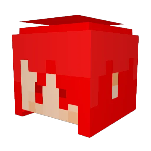 fantasyxing Minecraft avatar head, 3D render