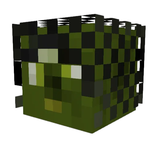 fantaur Minecraft avatar head, 3D render