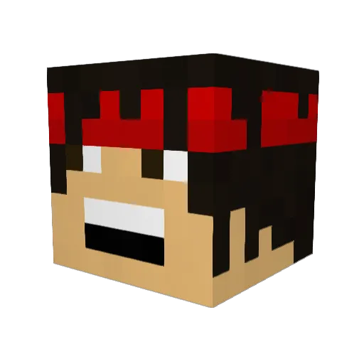 fanteqq Minecraft avatar head, 3D render