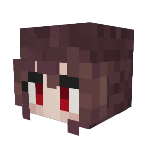 fanwange Minecraft avatar head, 3D render