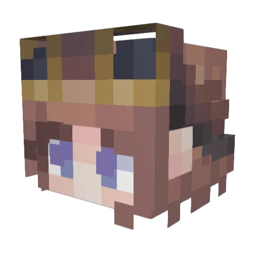 fanxiaofan Minecraft avatar head, 3D render