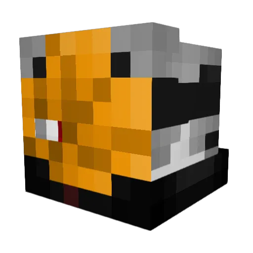 fapsac Minecraft avatar head, 3D render