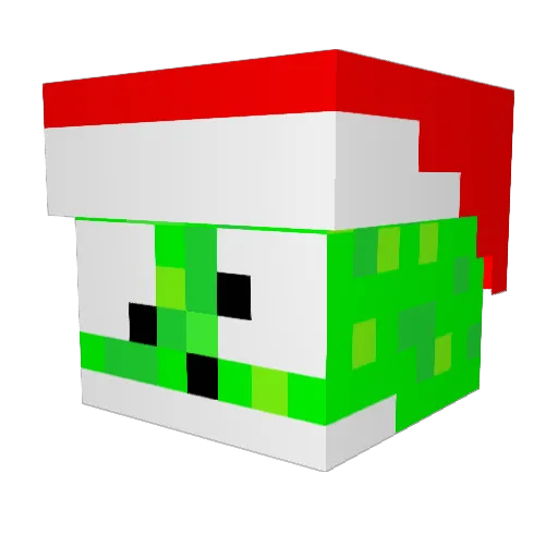 faqcy Minecraft avatar head, 3D render