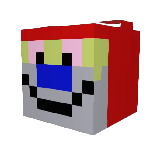 faqzC Minecraft avatar head, 3D render