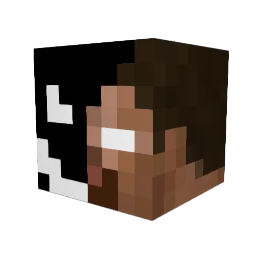 farboo Minecraft avatar head, 3D render
