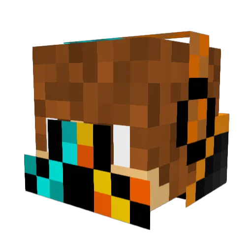 faress_ Minecraft avatar head, 3D render