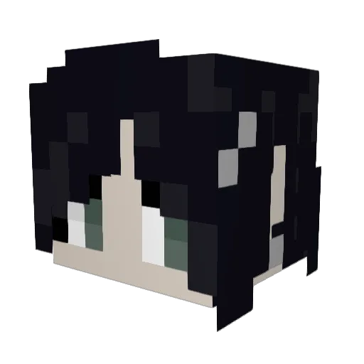 farfallenoodles Minecraft avatar head, 3D render