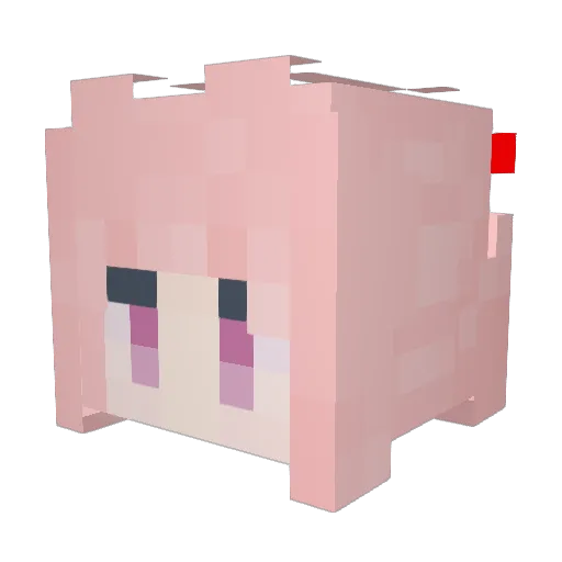 farfarqwq Minecraft avatar head, 3D render