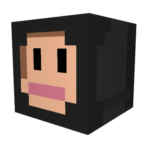 farfo Minecraft avatar head, 3D render