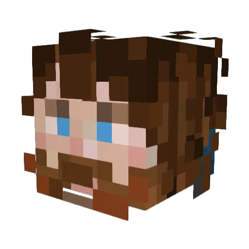 fargetan Minecraft avatar head, 3D render