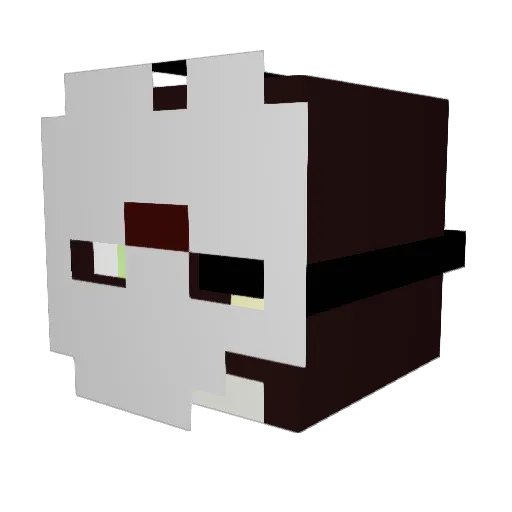 farizzz Minecraft avatar head, 3D render