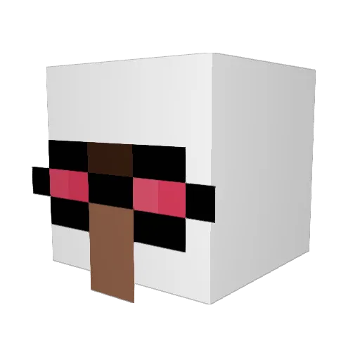 farkmykeefe Minecraft avatar head, 3D render