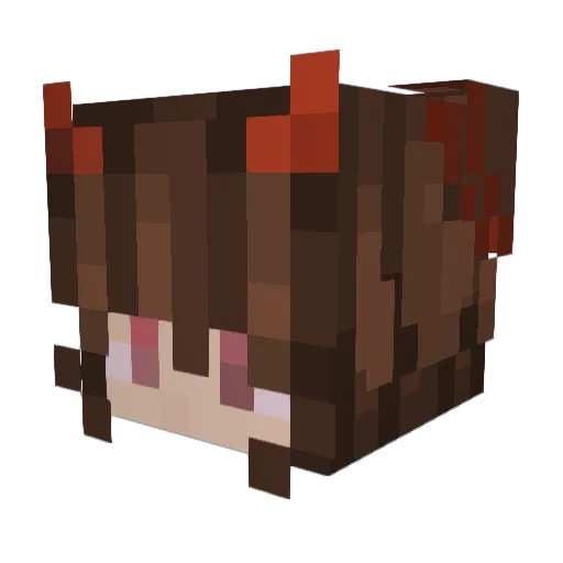 farling Minecraft avatar head, 3D render