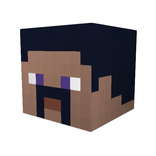 farmerRog Minecraft avatar head, 3D render