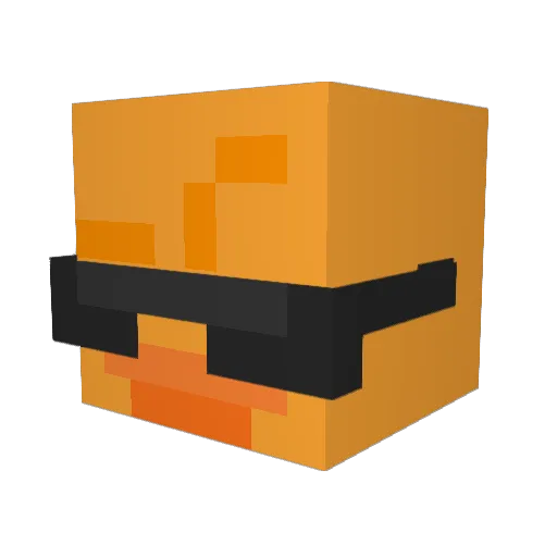 farobsidiana Minecraft avatar head, 3D render