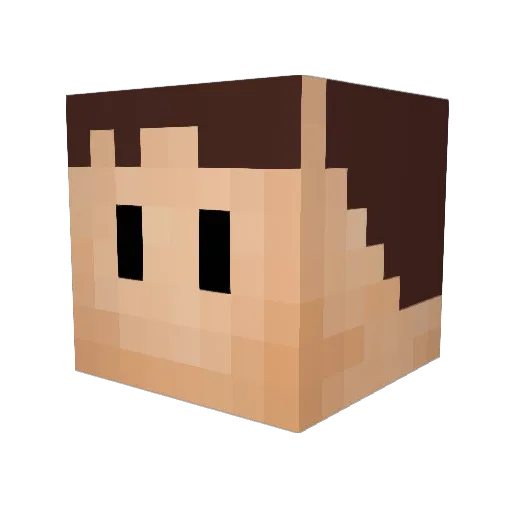farqueir Minecraft avatar head, 3D render