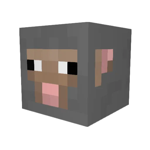 farrari Minecraft avatar head, 3D render