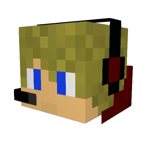 fart2 Minecraft avatar head, 3D render