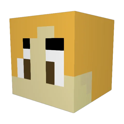 fartnator Minecraft avatar head, 3D render