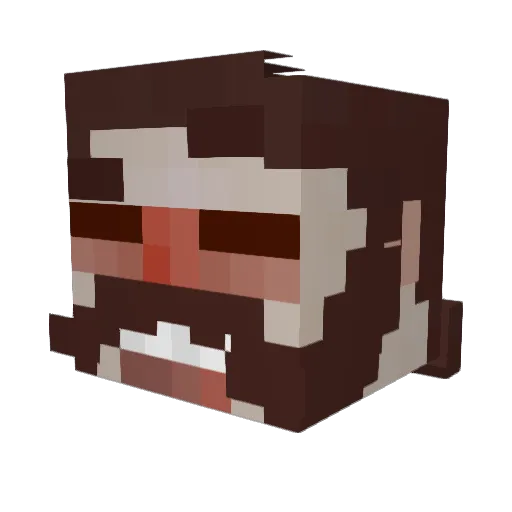 fartpoopson Minecraft avatar head, 3D render