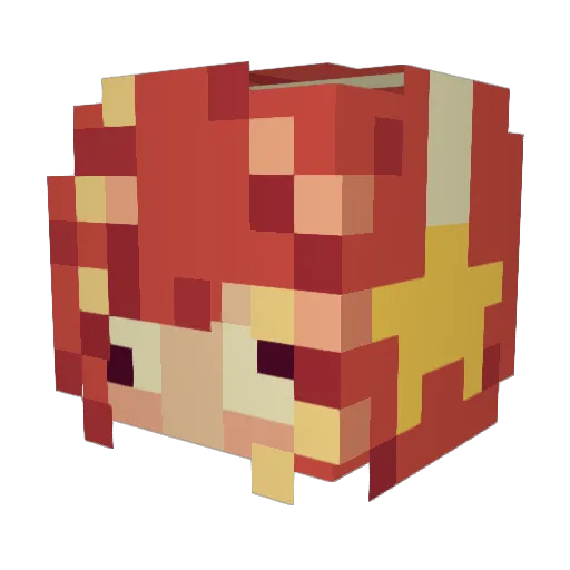 fartsyy Minecraft avatar head, 3D render