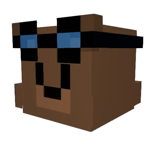 fartyb Minecraft avatar head, 3D render