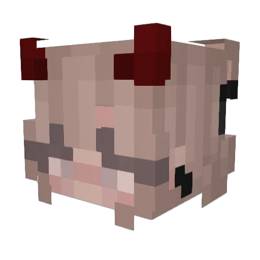 fasale Minecraft avatar head, 3D render