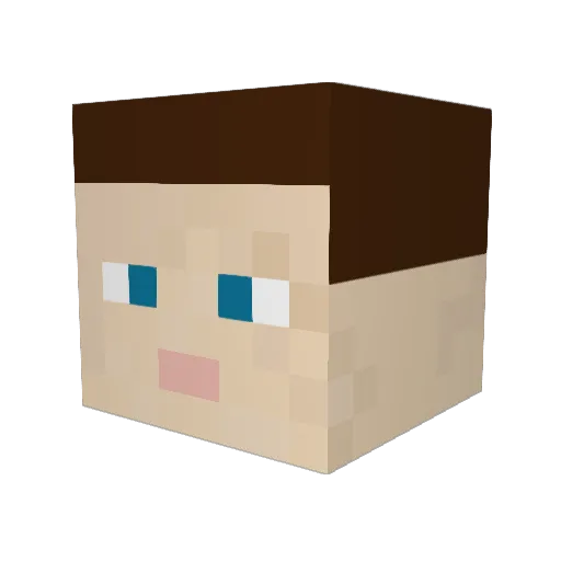 fasanov Minecraft avatar head, 3D render