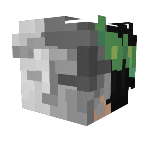 fashn_ Minecraft avatar head, 3D render