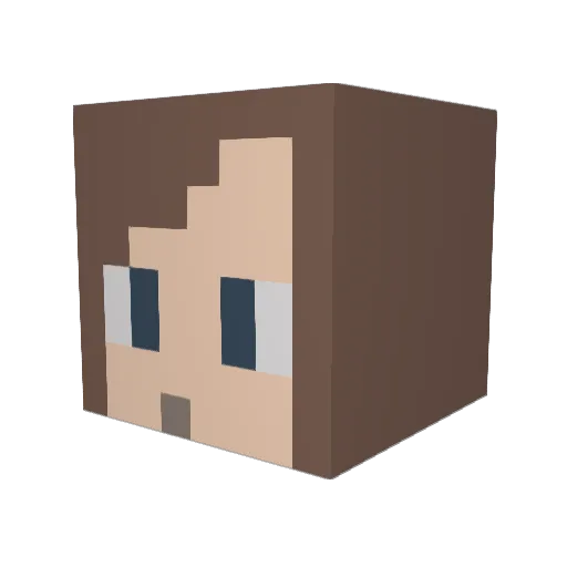 fashoru Minecraft avatar head, 3D render