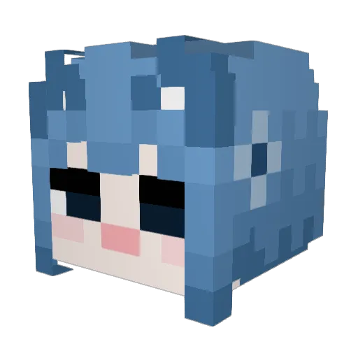 fastdemoman Minecraft avatar head, 3D render
