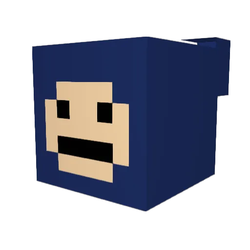 fastforyou Minecraft avatar head, 3D render