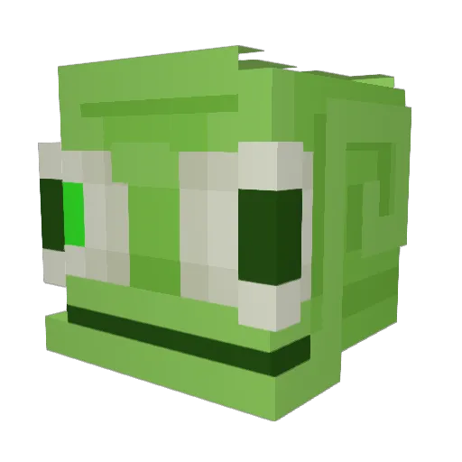 fastfosty Minecraft avatar head, 3D render