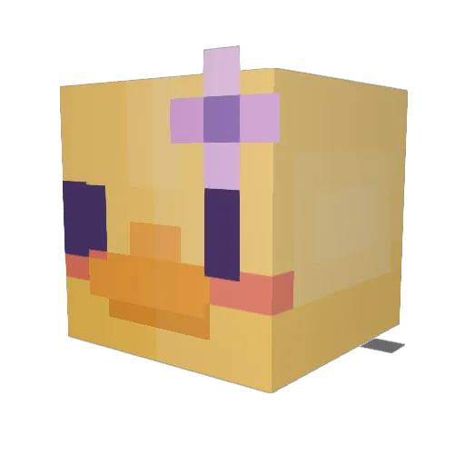 fastincy Minecraft avatar head, 3D render