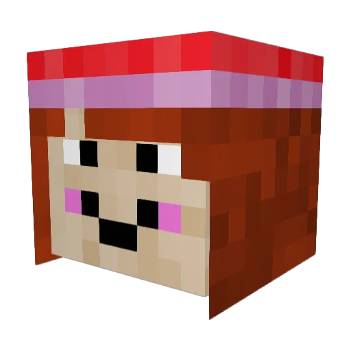 fastmama Minecraft avatar head, 3D render