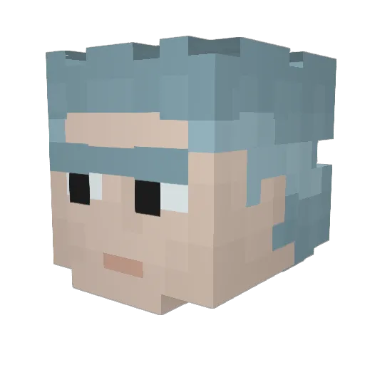 fasttlemon Minecraft avatar head, 3D render