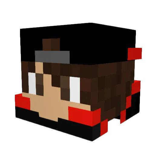 fastwork Minecraft avatar head, 3D render
