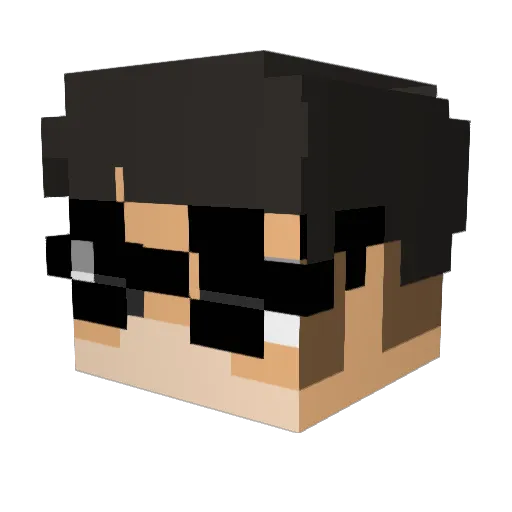 fasyong Minecraft avatar head, 3D render
