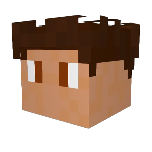 fat_b0ll Minecraft avatar head, 3D render