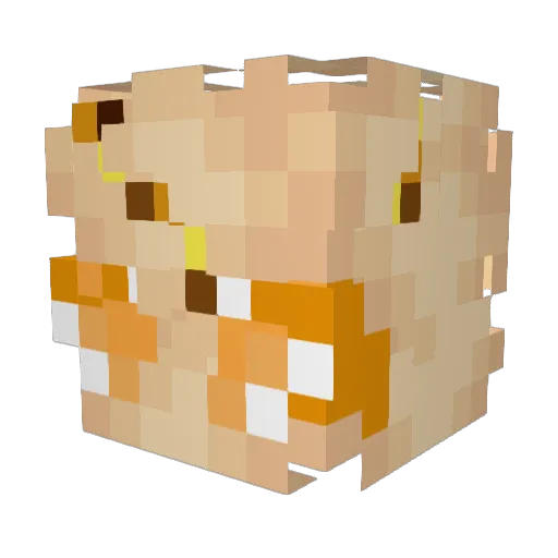 fatalglitter Minecraft avatar head, 3D render
