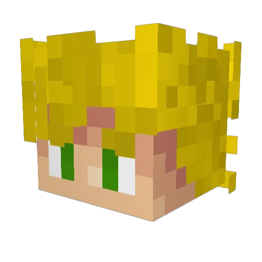 fatalne Minecraft avatar head, 3D render