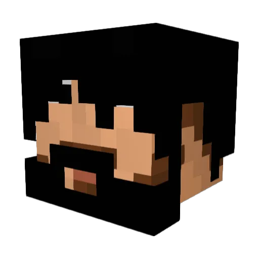 fatardlab Minecraft avatar head, 3D render