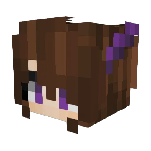 fatayu Minecraft avatar head, 3D render