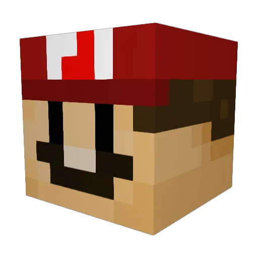 fatblackabo Minecraft avatar head, 3D render