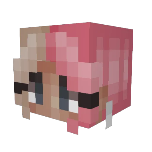 fatboifart Minecraft avatar head, 3D render