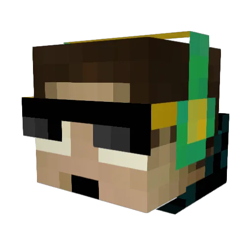 fatboyz Minecraft avatar head, 3D render