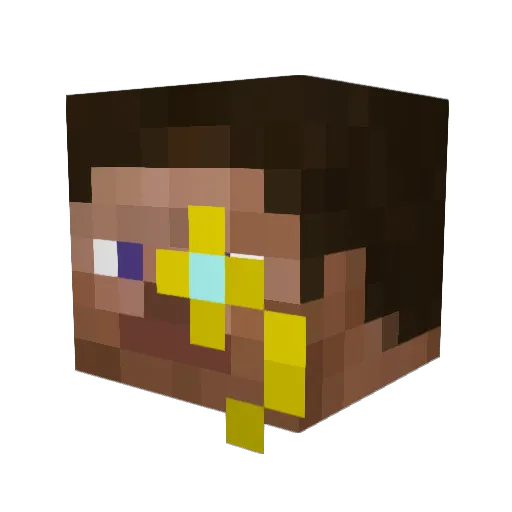 fatcatsven Minecraft avatar head, 3D render