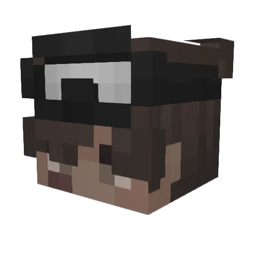 fatemo Minecraft avatar head, 3D render